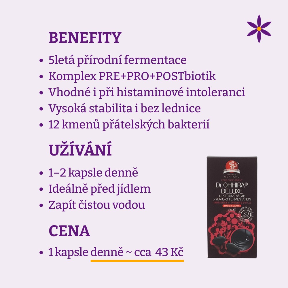 OM-X probiotika Dr. Ohhira Deluxe ~ Benefit, užívání a cena za den