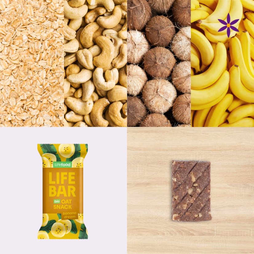 Banánová tyčinka ~ Lifebar 40g BIO RAW ~ další produktové fotografie