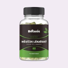 Měsíček lékařský ~ extrakt vegan kapsle ~ čistá produktová fotografie
