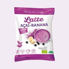 Acaí + banán ~ latte vegan nápoj 30 g ~ čistá produktová fotografie