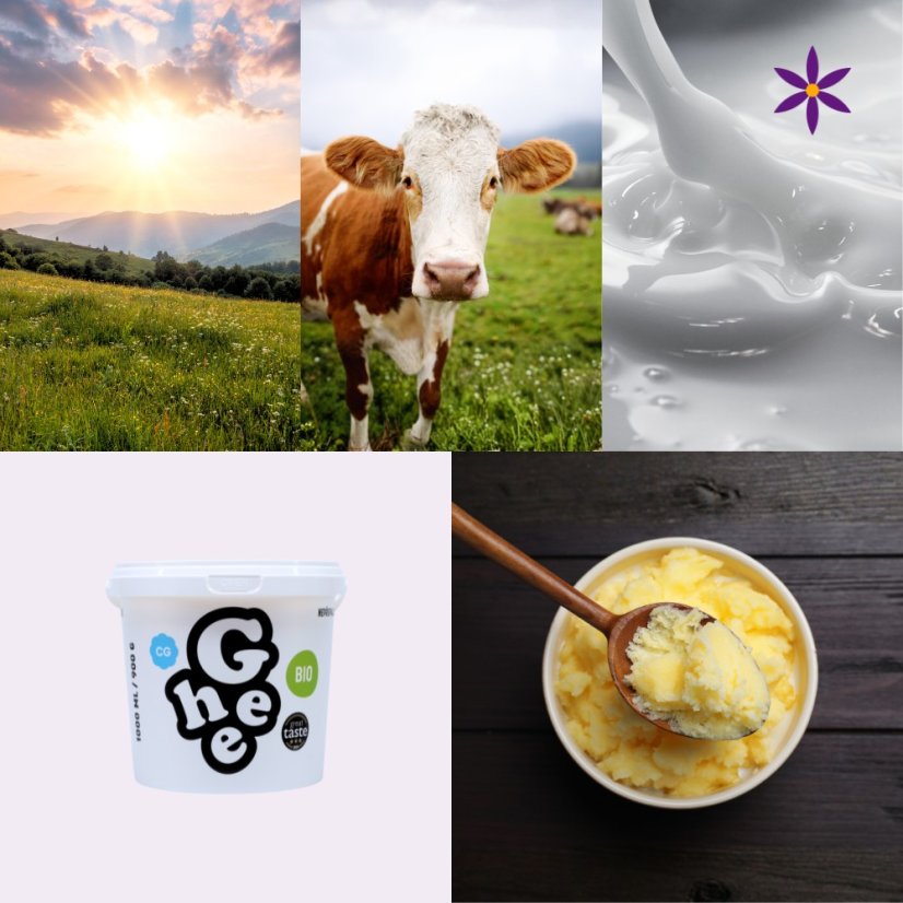 Ghí ~ přepuštěné máslo BIO 1000 ml ~ další produktové fotografie