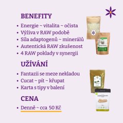 Přírodní balíček I ~ pro milovníky RAW ~ benefity, užívání a cena za den 