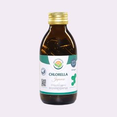 Japonská chlorella ~ vegan kapsle ~ čistá produktová fotografie