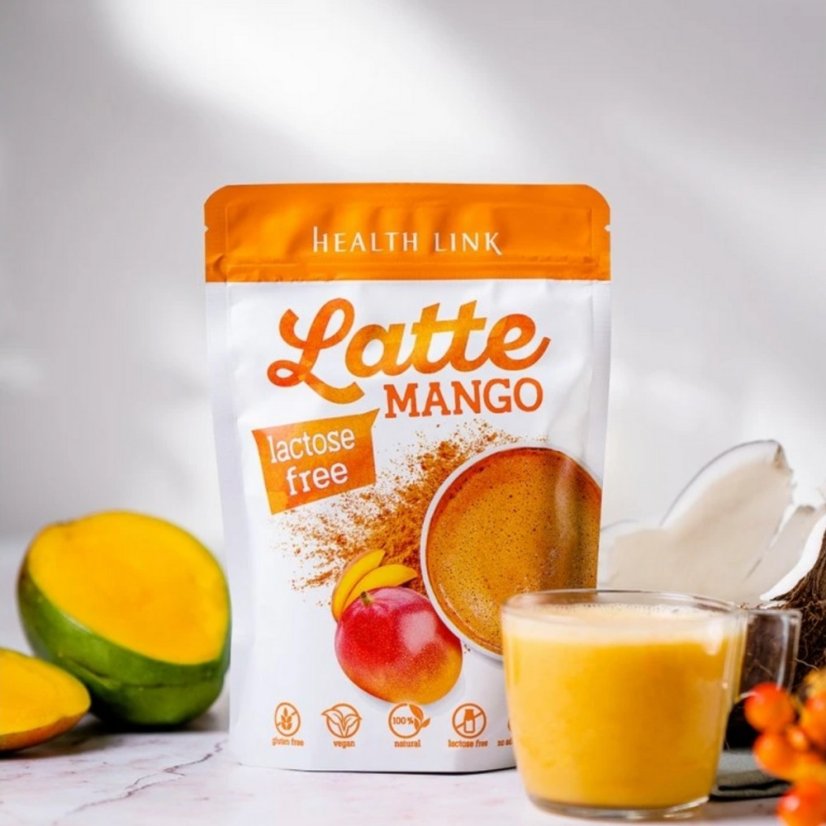 Mango + kokos ~ latte vegan nápoj 300 g ~ další produktová fotografie
