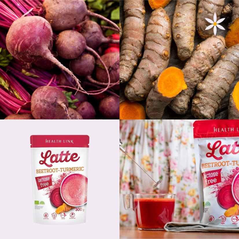 Řepa + kurkuma ~ latte vegan nápoj 300 g ~ další produktové fotografie