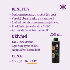 Štýrský dýňový olej v dóze 250 ml ~ benefity, užívání a cena za den