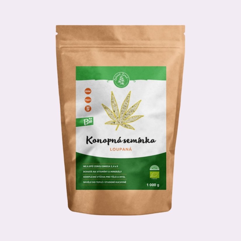 Konopné semínko loupané ~ čistá produktová fotografie