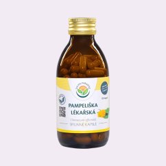 Pampeliška vegan kapsle ~ čistá produktová fotografie