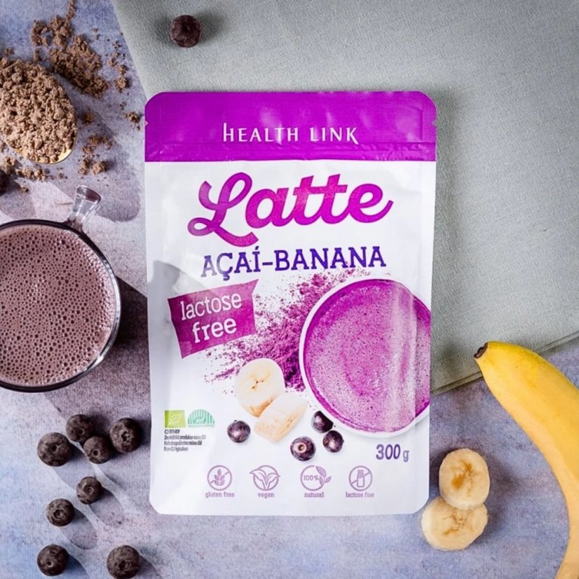 Acaí + banán ~ latte vegan nápoj 300 g ~ další produktová fotografie