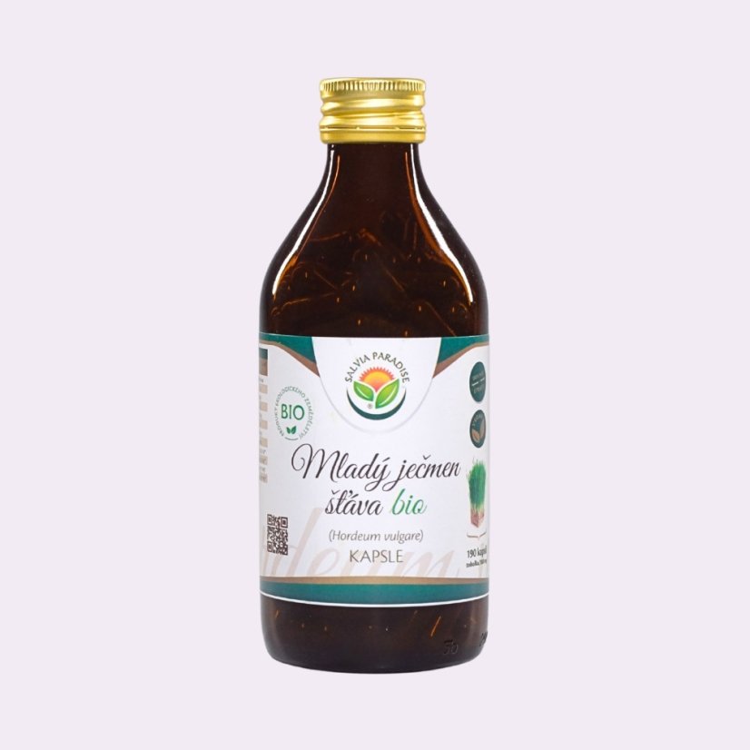 Mladý ječmen ~ vegan kapsle ~ čistá produktová fotografie