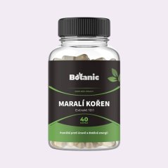 Maralí kořen ~ extrakt vegan kapsle ~ čistá produktová fotografie