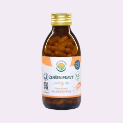 Ženšen pravý ~ vegan kapsle ~ čistá produktová fotografie