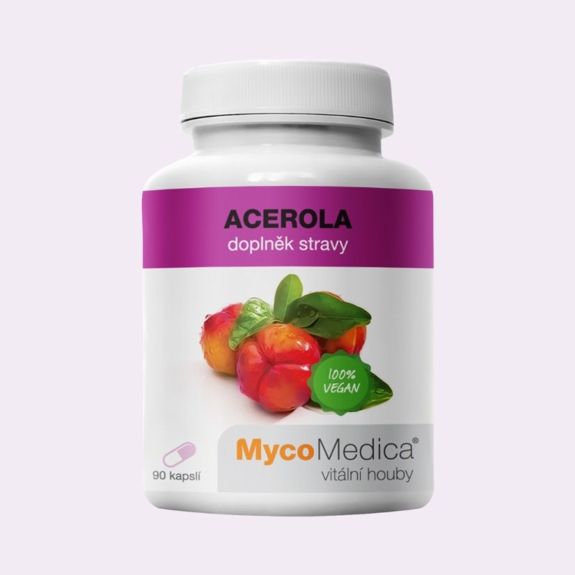 Acerola vegan kapsle ~ čistá produktová fotografie