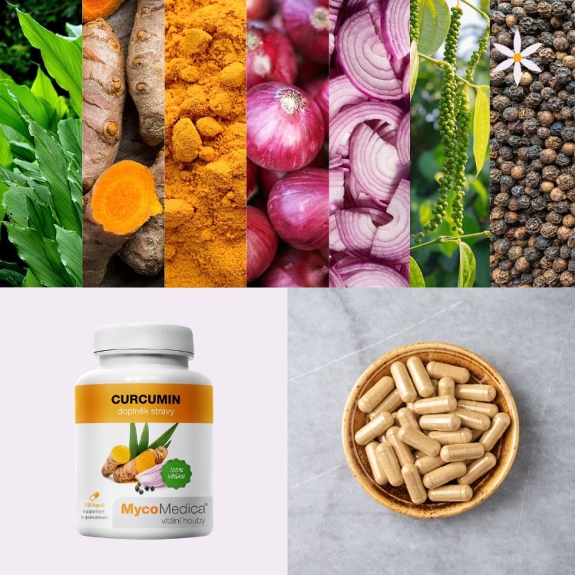 Čtvrtý produkt v balíčku ~ kurkumin ~ vegan extrakt kapsle 120 ks ~ zlatý kořen