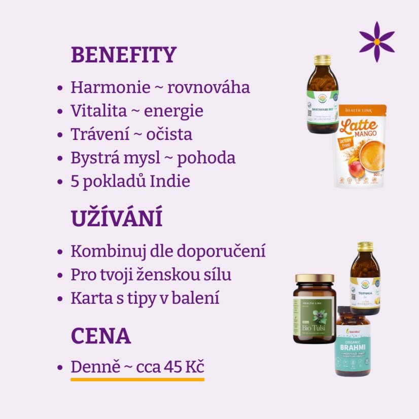 PRO silnou ženu ~ poklady Indie ~ benefity, užívání a cena za den