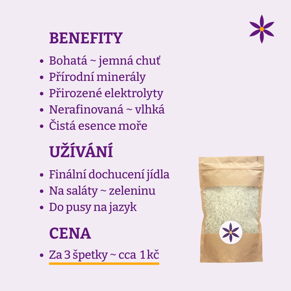 Ryzí keltská sůl hrubá ~ Benefit, užívání a cena za den