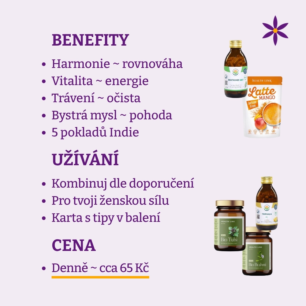 PRO silnou ženu ~ poklady Indie ~ Benefit, užívání a cena za den