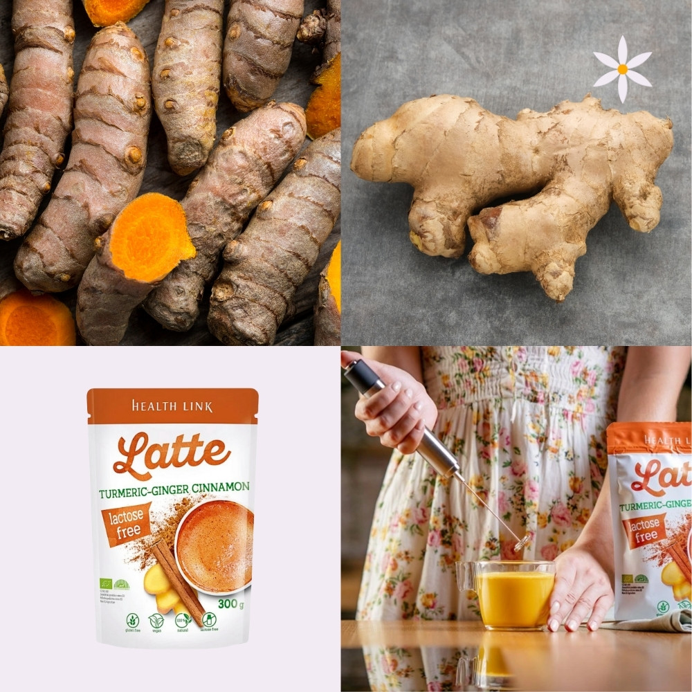 Kurkuma + zázvor ~ latte vegan nápoj 300 g ~ Další produktové fotografie